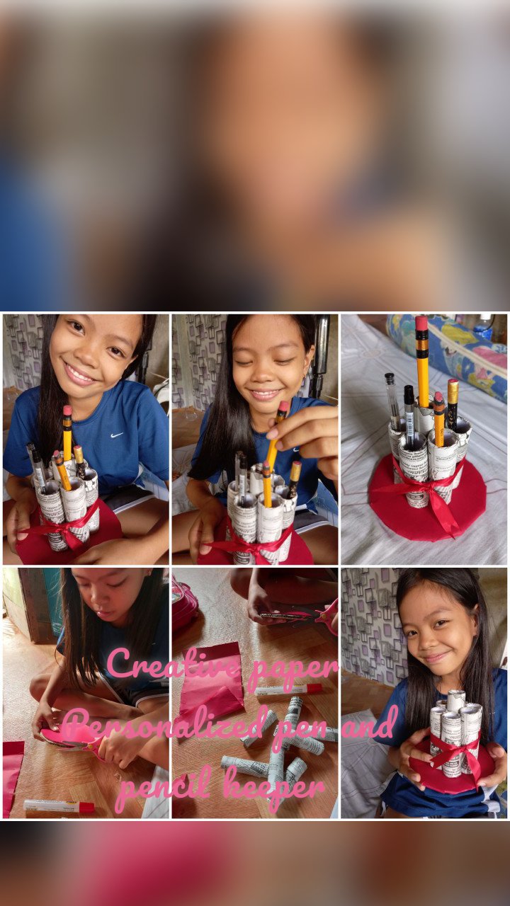 Creative paper 
Personalized pen and pencil keeper 